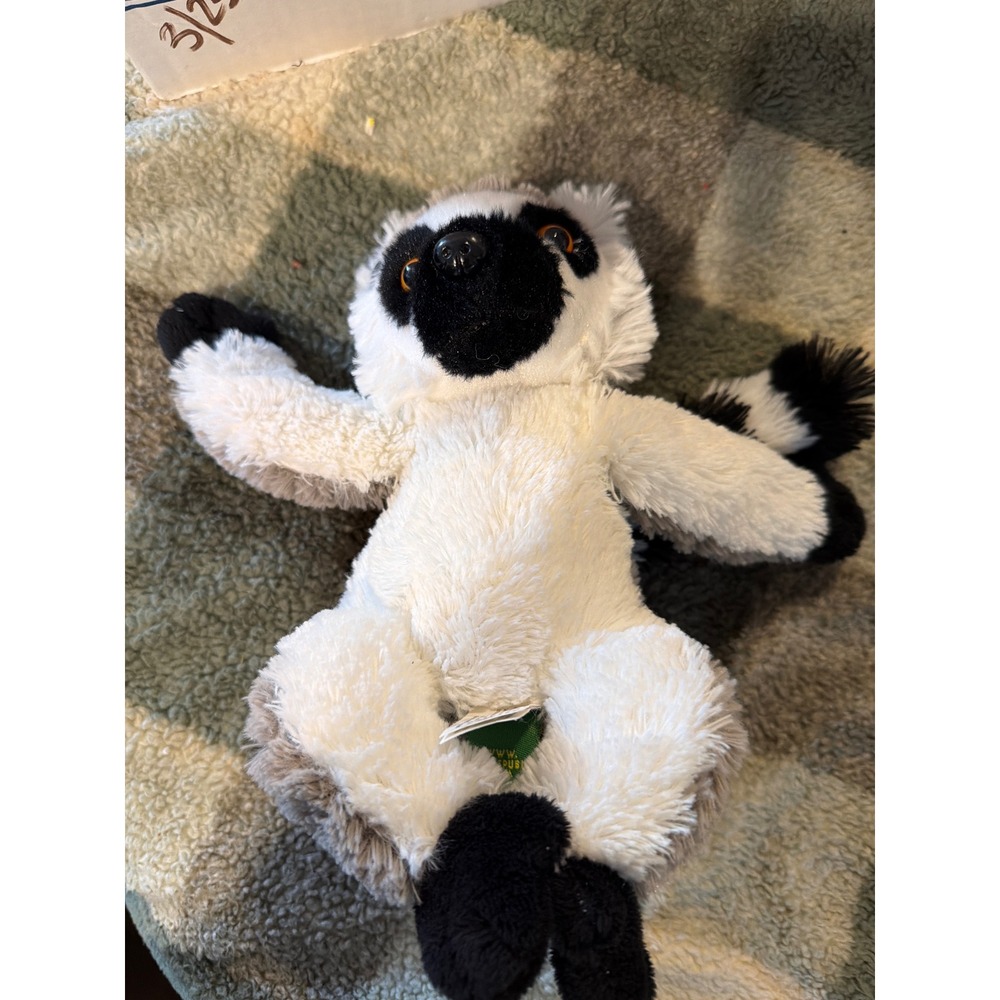 Wild Republic Ring Tailed Lemur Plush Stuffed Animal Gray White‎ Black 12 Inch